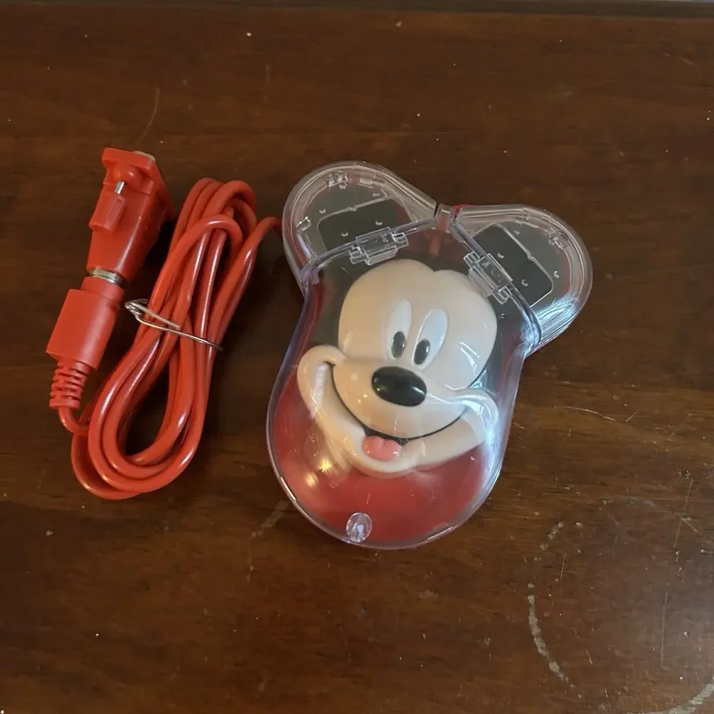 Disney Mickey Mouse PS/2 Wired Ball Mouse & Mouse Pad Set – New, No Box